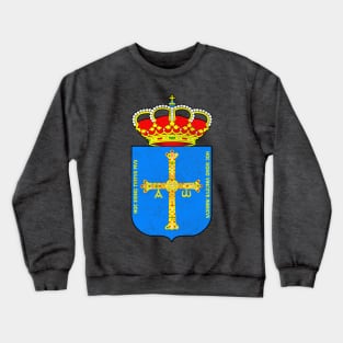 Asturias / Vintage Look Faded Regional Flag Design Crewneck Sweatshirt